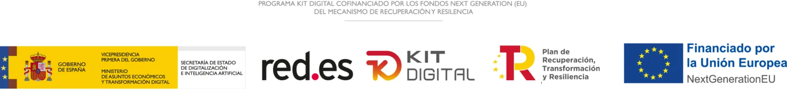 Financiado pola Unión Europea, NextGenerationEU. Plan de Recuperación, Transformación e Resiliencia. Goberno de España. Red.es. Kit Digital.